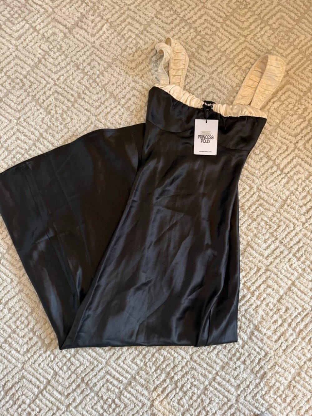 NWT Princess Polly Emmert Maxi Dress Black US 0
